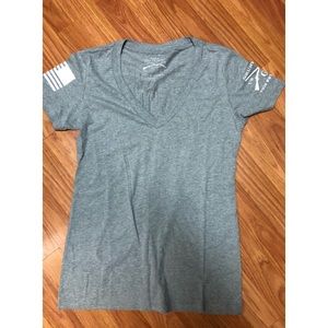 Womens size large Grunt Shirt v-neck tshirt